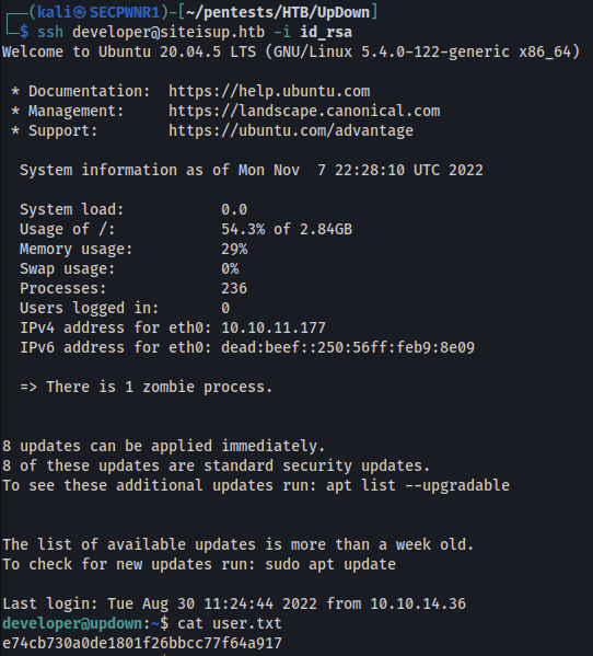 UpDown - HTB Writeup